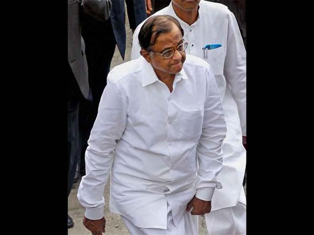 Union home minister P Chidambaram arrives at STNM hospital to meet the earthquake victims in Gangtok.