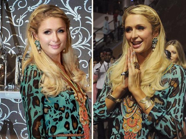 Whether it was wooing the Indian fans with a namaste or posing for the camera, Paris Hilton did it in style at the launch of Paris Hilton showroom in Mumbai. Here's a dekko at the style diva. Follow us @htShowbiz for more celeb buzz