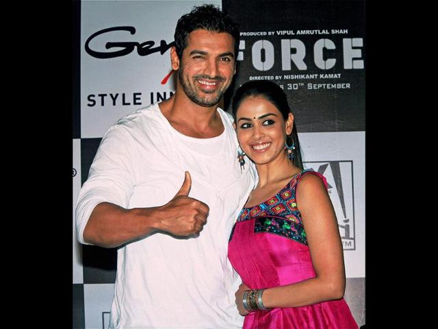 John and Genelia sure look comfortable together.