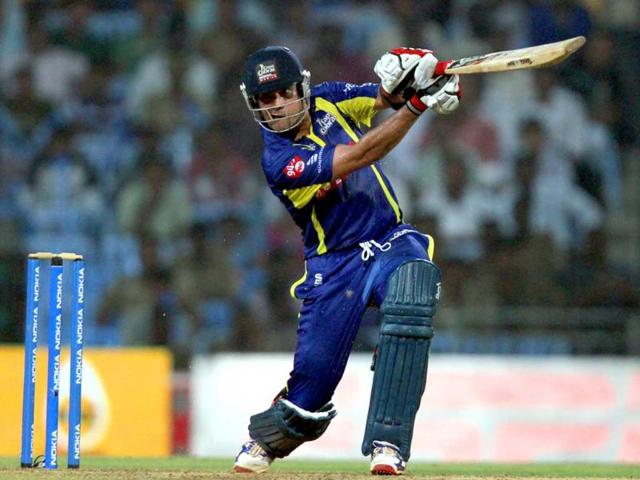 Cape Cobras Ovis Shah bats during the CLT20 match between Chennai Super Kings and Cape Cobras at Chidambaram Stadium in Chennai.