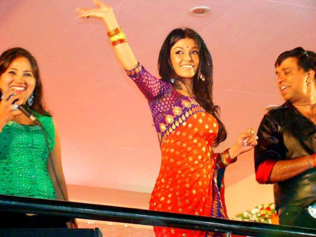 Bengali actress and model Koena Mitra celebrates Durga Puja.