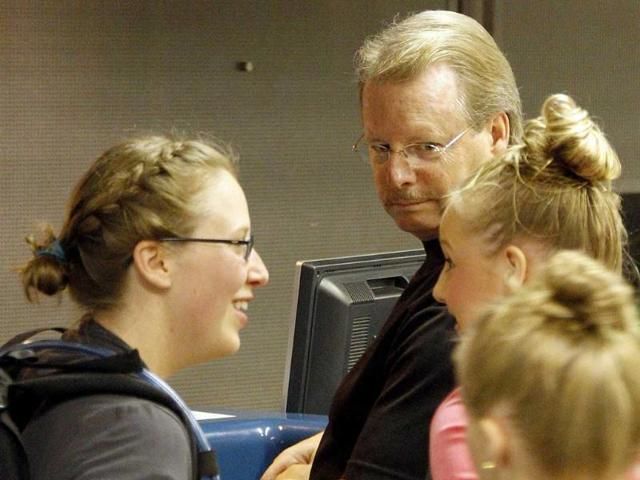 Amanda Knox's father Curt Knox, center back, and other members of the family check in at Rome's Leonardo da Vinci airport.