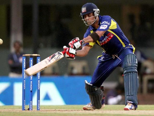Cape Cobras batsman Owais Shah in action against Trinidad and Tobago during the Champions League at MA Chidambaram Stadium in Chennai.