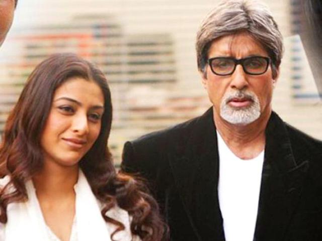 In Cheeni Kum, Amitabh was seen romancing Tabu.
