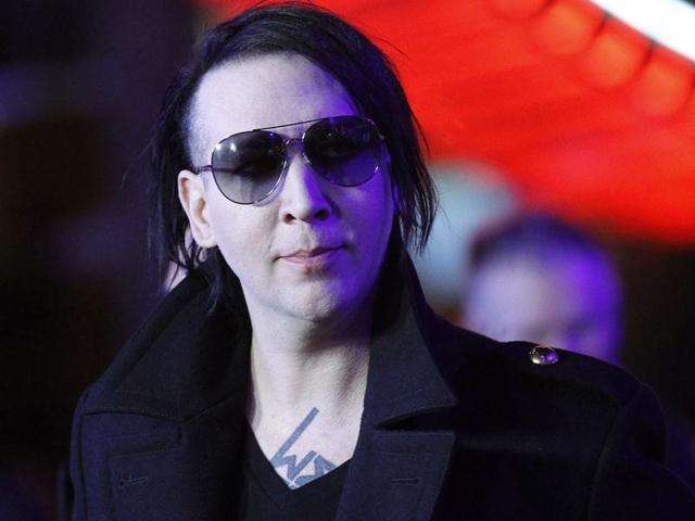 Musician Marilyn Manson attends the world premiere of The Thing at Universal Studios Hollywood in Universal City, California.
