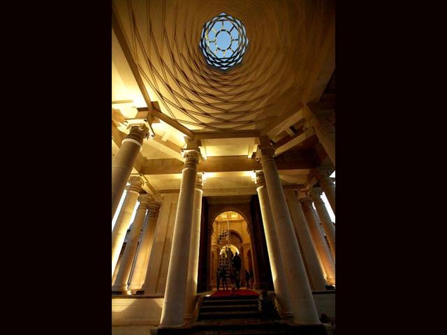 The main structure, christened Dalit Prerna Sthal, houses statues of Dr BR Ambedkar, Kanshi Ram and Mayawati. Virendra Singh Gosain/HT photos