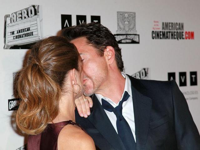 Actor Robert Downey Jr. and producer Susan Downey at the 25th American Cinematheque Award held at the Beverly Hilton hotel in Beverly Hills, California.