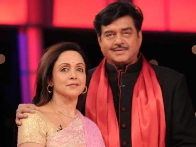 Hema Malini with Shatrughan Sinha.