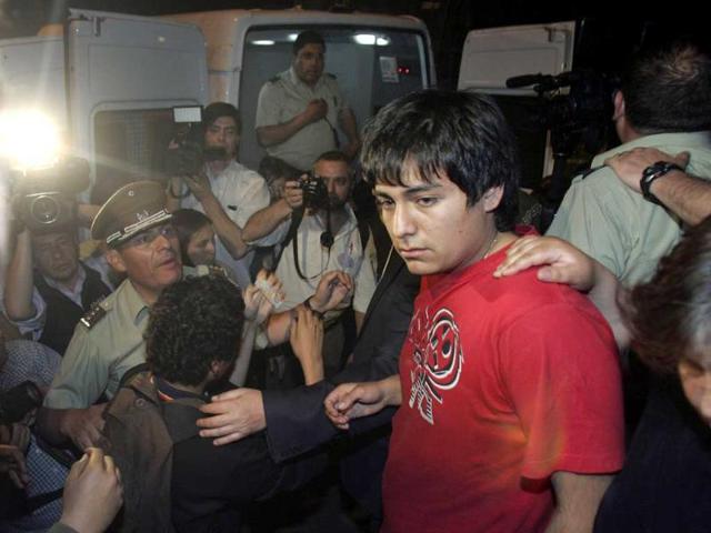 Students are arrested after occupying the Senate headquarters in Santiago. (Reuters)