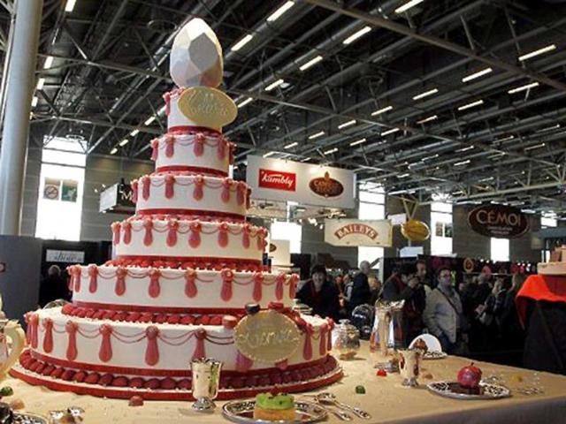 People visit the 17th Salon du Chocolat (chocolate fair) in Paris. (AFP)