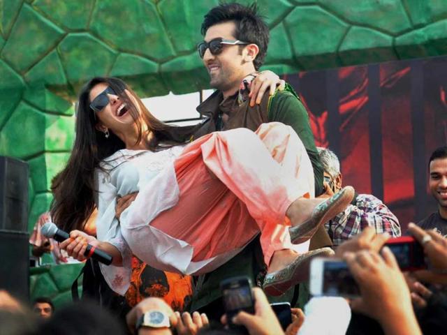 Recently, Ranbir even hosted a surprise birthday bash for his pretty co-star. Check out the couple promoting their film in different events.