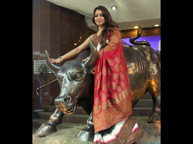 Actor Mahima Chawdhry at the Bang Bong Diwali Muhurat Trading at BSE.