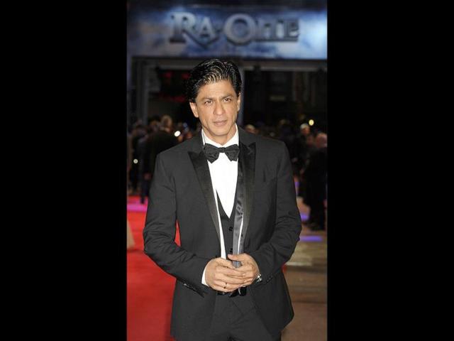Shah Rukh, who plays superhero G.One in the film, looks handsome.