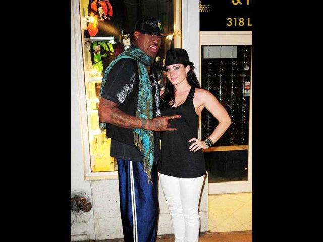 Dennis Rodman and Carmen Electra: Former Playboy model Carmen and basketball star Dennis married in Las Vegas in November 1998. The couple were reportedly drunk at the time and the marriage was invalidated and the couple split nine days later.