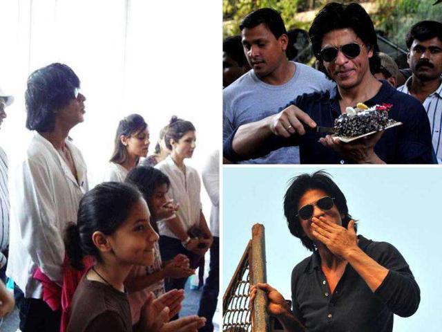 The actor has been making news for a while now, whether it be RA.One or his birthday. Post film release, the Shah Rukh Khan finally seems less stressed as he prays with family and greets the many fans who came to wish him. Here's a dekko...