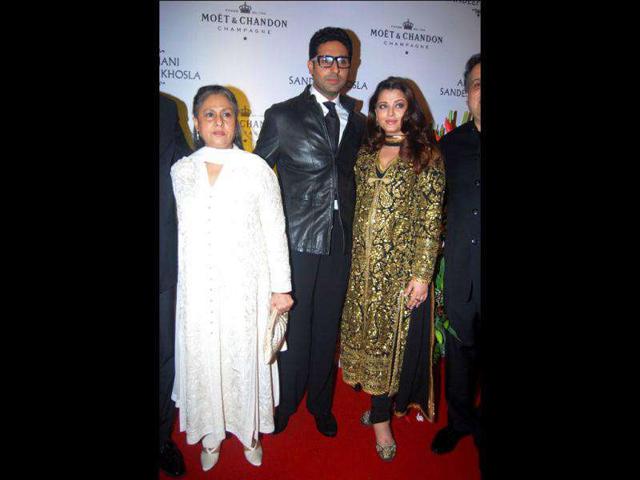 Amitabh Bachchan is missing from the family picture.