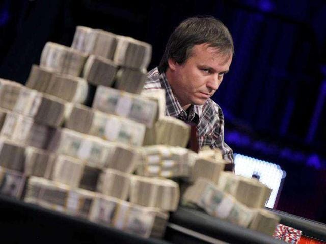 Martin Staszko, of the Czech Republic, competes at the final table of the World Series of Poker in Las Vegas. (AP Photo/Isaac Brekken) Martin Staszko, of the Czech Republic, competes at the final table of the World Series of Poker in Las Vegas. (AP Photo/Isaac Brekken)