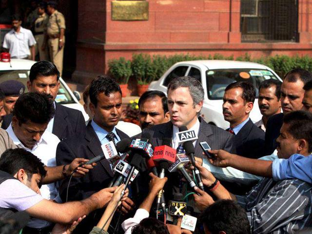 Jammu-and-Kashmir-chief-minister-Omar-Abdullah-talks-to-newsmen-after-meeting-home-minister-P-Chidambaram-in-New-Delhi-PTI-Atul-Yadav Jammu-and-Kashmir-chief-minister-Omar-Abdullah-talks-to-newsmen-after-meeting-home-minister-P-Chidambaram-in-New-Delhi-PTI-Atul-Yadav