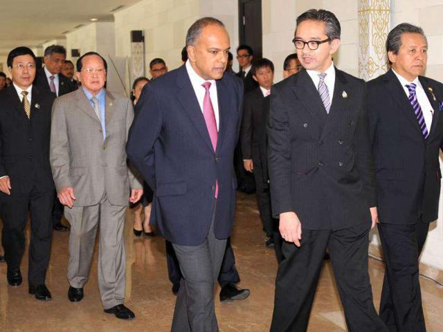 Foreign Ministers and representatives of the Association of Southeast Asian Nations (ASEAN) attend the opening ceremony of the ASEAN Foreign Ministers Meeting in Nusa Dua. (AFP Photo/Sonny Tumbelaka)