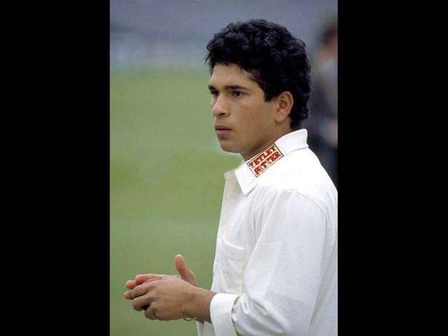 Yorkshire batsman Sachin Tendulkar prior to their Benson and Hedges Cup match against Kent at Headingley in Leeds, 30th April 1992. Kent won by 70 runs.