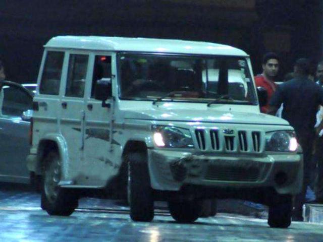 Abhishek Bachchan outside the hospital.