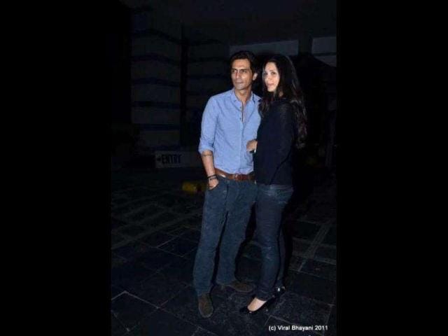 Rampal with wife Mehr Jessia.