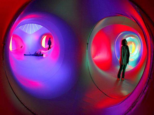 Visitors walk inside the Miracoco Luminarium inflatable installation by British designer Alan Parkinson of Architects of Light during the one week-long Ziguzajq Children's Festival in Valletta. Reuters