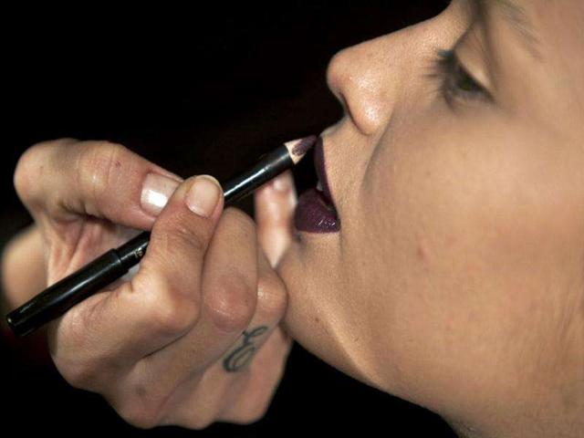 A model gets ready for a show during the Fashion Week in Tel Aviv. Reuters