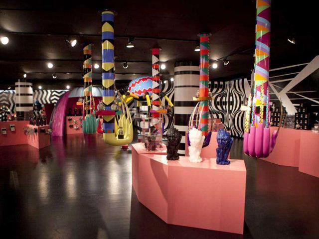 From toys to cosmetics to quirky showpieces, Gaga's workshop has it all. (AP)