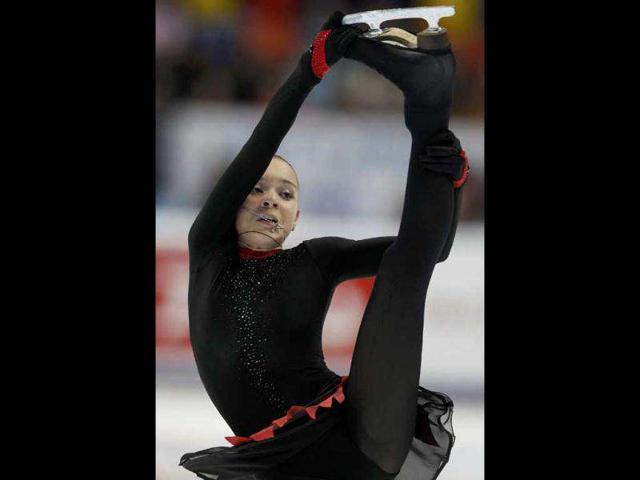 Russia's Adelina Sotnikova performs during the ladies short program at the ISU Grand Prix of Figure Skating Rostelecom Cup in Moscow.