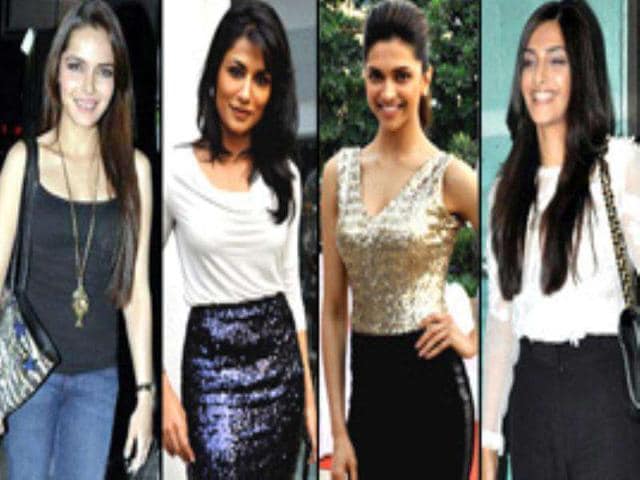 It was raining Bollywood celebs at the premiere of Desi Boyz. Deepika, Sonam, Chitrangada, Ranbir, John and others graced the event. Have a look.