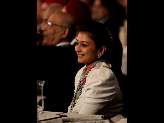 Priyadarshini Raje Scindia during the HT Leadership Summit 2011 at The Taj Palace Hotel in New Delhi. HT Photo By SANJEEV VERMA
