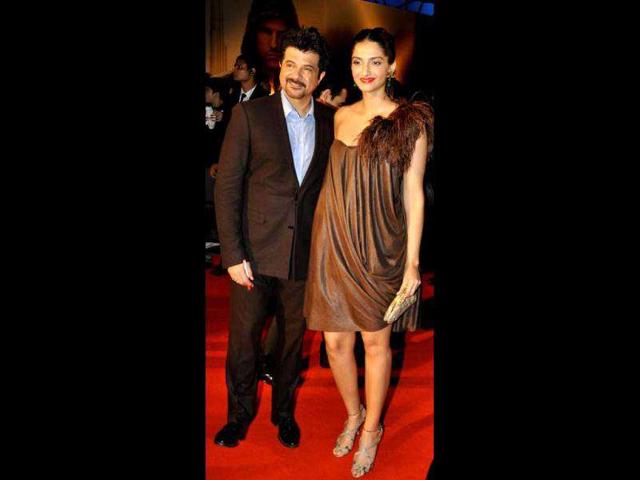 Father-daughter were all smiles at the event .AFP photo