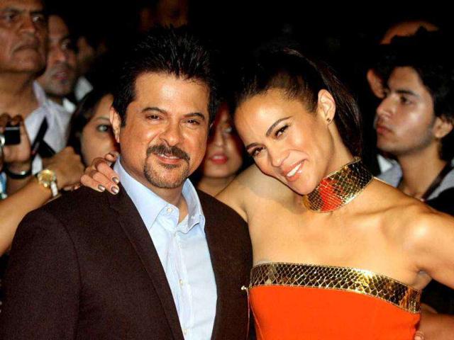 Anil Kapoor with co-star Paula Patton. AFP photo