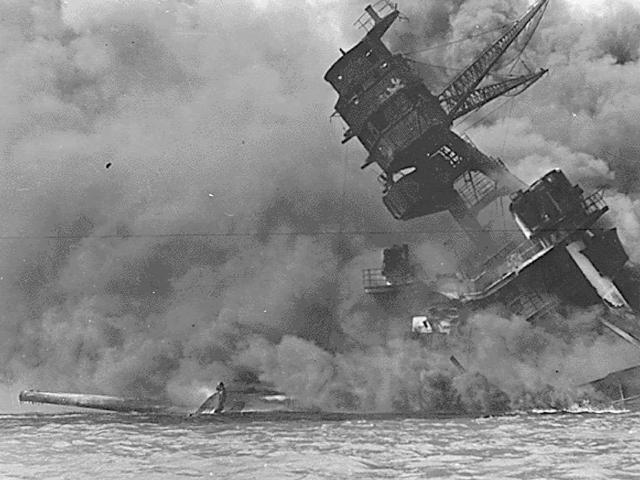 A view of the USS ARIZONA burning after the Japanese attack on Pearl Harbor in Hawaii December 7, 1941. December 7, 2011 marks the 70th anniversary of the Pearl Harbor attack in which over 2,400 members of the United States military were killed.