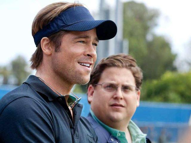 In-this-image-released-by-Sony-Pictures-Brad-Pitt-L-and-Jonah-Hill-are-shown-in-a-scene-from-Moneyball-The-film-received-three-nominations-AP-Photo-Columbia-Pictures-Sony-Melinda-Sue-Gordon In-this-image-released-by-Sony-Pictures-Brad-Pitt-L-and-Jonah-Hill-are-shown-in-a-scene-from-Moneyball-The-film-received-three-nominations-AP-Photo-Columbia-Pictures-Sony-Melinda-Sue-Gordon