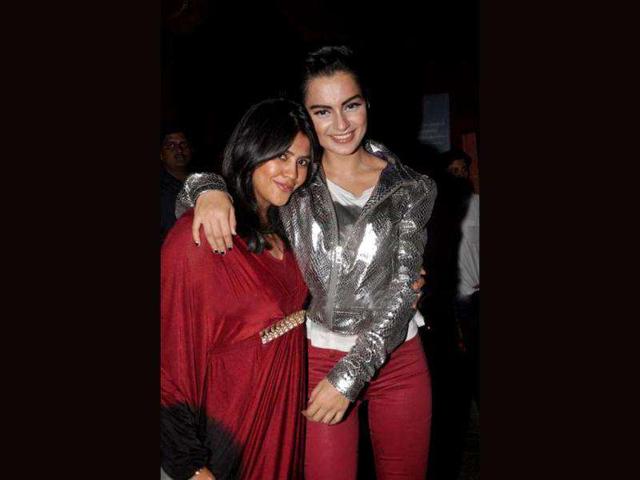 Little Red Riding Hoods: Kangna poses with producer Ekta Kapoor.