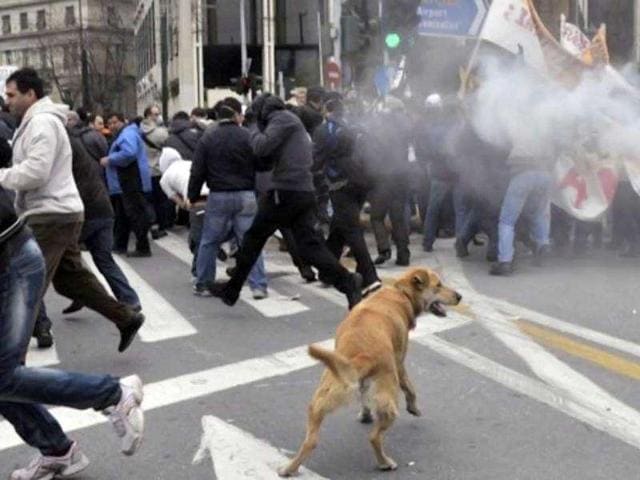 Protestors-escape-tear-gas-during-clashes-which-broke-out-at-the-massive-protest-march-in-Athens-Greece-is-hit-with-another-general-strike-against-austerity-as-Prime-Minister-George-Papandreou-seeks-to-convince-the-cash-strapped-country-s-eurozone-partners-to-extend-the-repayment-of-a-massive-rescue-loan-AFP-Photo-Louisa-Gouliamaki Protestors-escape-tear-gas-during-clashes-which-broke-out-at-the-massive-protest-march-in-Athens-Greece-is-hit-with-another-general-strike-against-austerity-as-Prime-Minister-George-Papandreou-seeks-to-convince-the-cash-strapped-country-s-eurozone-partners-to-extend-the-repayment-of-a-massive-rescue-loan-AFP-Photo-Louisa-Gouliamaki