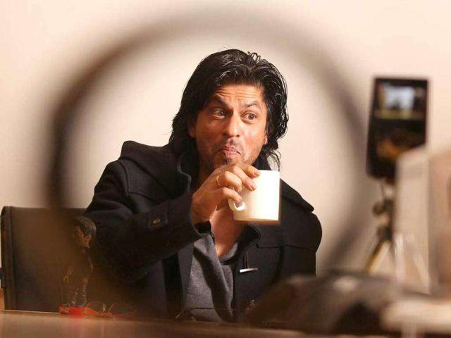 Shah Rukh Khan looked every bit of his character in Don 2 as he visited HT House on Monday, ahead of the film's release. Check out the actor in a candid mood.