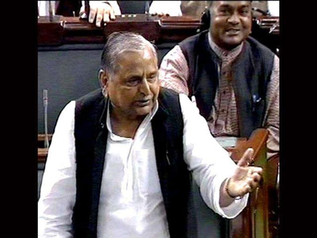 TV-grab-shows-Samajwadi-Party-president-Mulayam-Singh-Yadav-speaking-on-the-Lokpal-Bill-in-the-Lok-Sabha-in-New-Delhi TV-grab-shows-Samajwadi-Party-president-Mulayam-Singh-Yadav-speaking-on-the-Lokpal-Bill-in-the-Lok-Sabha-in-New-Delhi