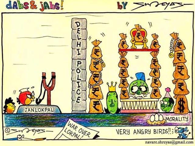 Very angry birds (Cartoon by Shreyas Navare)