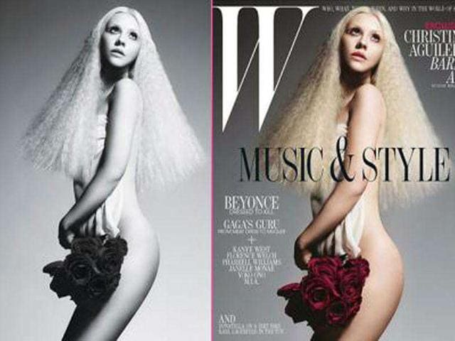 Christina Aguilera featured in a nude cover in W magazine.