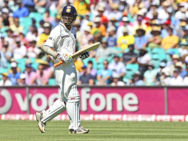 Gautam-Gambhir-looks-back-to-TV-replay-on-a-big-screen-after-he-was-caught-out-by-Michael-Clarke-for-zero-in-the-first-over-of-the-second-Test-match-at-the-Sydney-Cricket-Ground-in-Sydney-AP Gautam-Gambhir-looks-back-to-TV-replay-on-a-big-screen-after-he-was-caught-out-by-Michael-Clarke-for-zero-in-the-first-over-of-the-second-Test-match-at-the-Sydney-Cricket-Ground-in-Sydney-AP