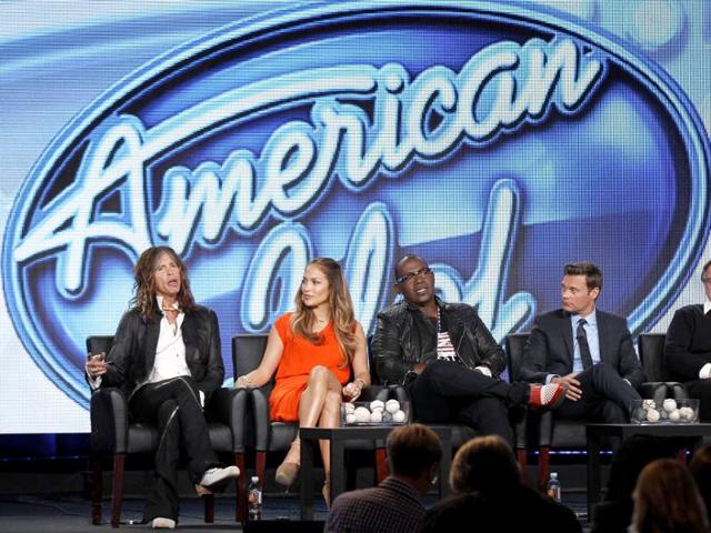 L-to-R-Steven-Tyler-Jennifer-Lopez-Randy-Jackson-and-Ryan-Seacrest-participate-in-the-American-Idol-panel-at-the-Fox-Broadcasting-Company-Television-Critics-Association-Winter-Press-Tour-in-Pasadena-AP-Photo-Danny-Moloshok