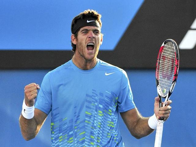 Juan Martin Del Potro of Argentina celebrates defeating Philipp Kohlschreiber of Germany at the Australian Open tennis tournament in Melbourne. Reuters/Toby Melville