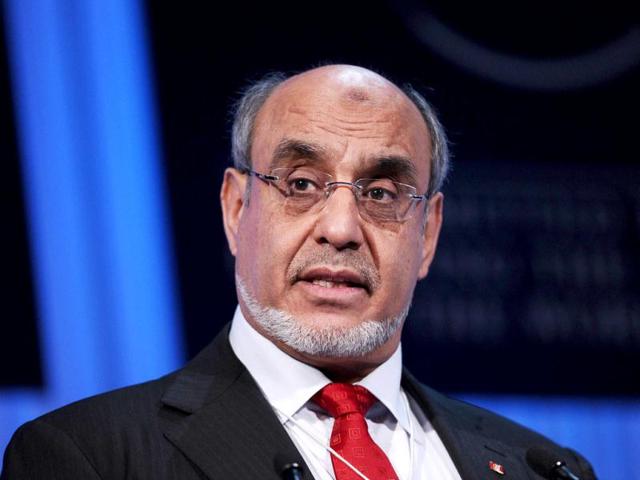 Tunisian Prime Minister Hamadi Jebali looks on during the World Economic Forum (WEF) at the congress center of the Swiss resort of Davos. The third day of the elite gathering will also focus on events in the wider Middle East with an address from Hamadi Jebali, the post-revolution Islamist premier of Tunisia, and a debate on Iran's nuclear ambitions. AFP Photo / Vincenzo Pinto