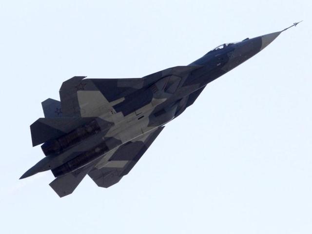 According to media reports, the Indian Air Force will start taking delivery of about 250 such stealth fighter planes (modeled like the Sukhoi T-50) by 2015. In this file picture, a Sukhoi T-50 flies during a display at the opening of the MAKS International Aviation and Space Salon at Zhukovsky airport outside Moscow.