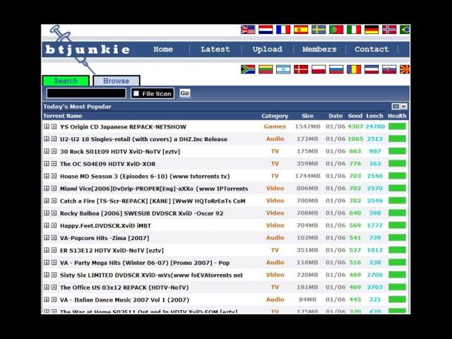 btjunkie torrent search