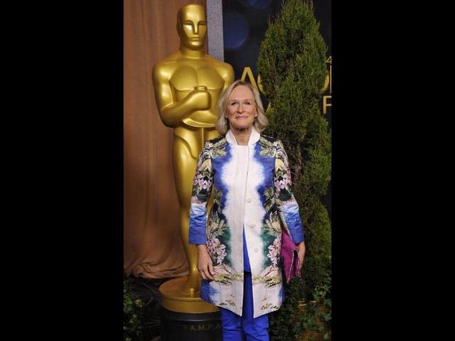 Albert Nobb star Glenn Close poses for the cameras.