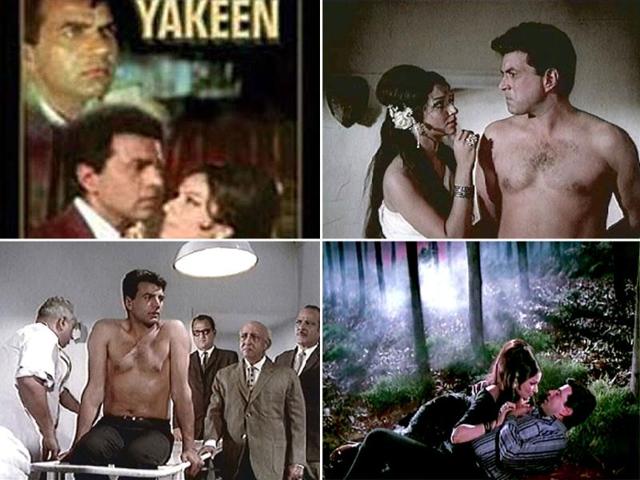 Dharmendra is in double role in Yakeen that also stars Sharmila Tagore. He plays a police officer Rajesh who is investigating the stealing of explosives.